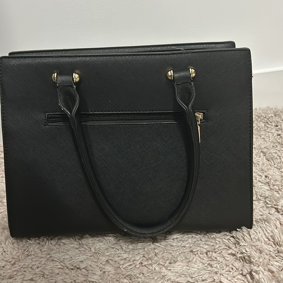 Black Hand Bag with Gold Accents - Picture 4 of 4